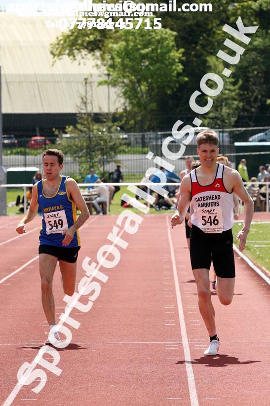 Senior mens 800 metres 02 2019 North Eastern Track and Field Champs., Middlesbrough. Photo:  David T. Hewitson/Sports for All Pics